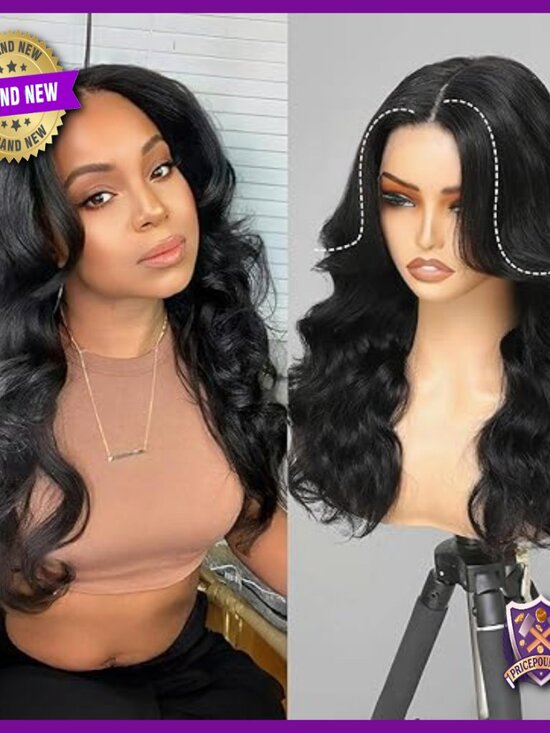 Human Hair Wig 18 Inch Body Wave Pre Plucked Pre Cut Glueless main image 4